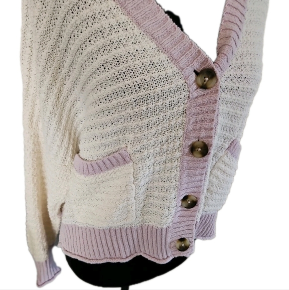 Madewell Womens Seabrook Spring Cottagecore Cardigan Sweater in Antique Cream M - Picture 7 of 13